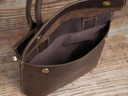 Unisex Vintage Office Leather Laptop Bag