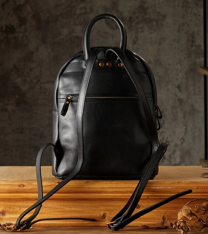Premium  Chestnut Leather Work Backpack For Womens