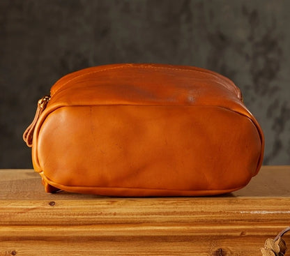 Premium  Chestnut Leather Work Backpack For Womens