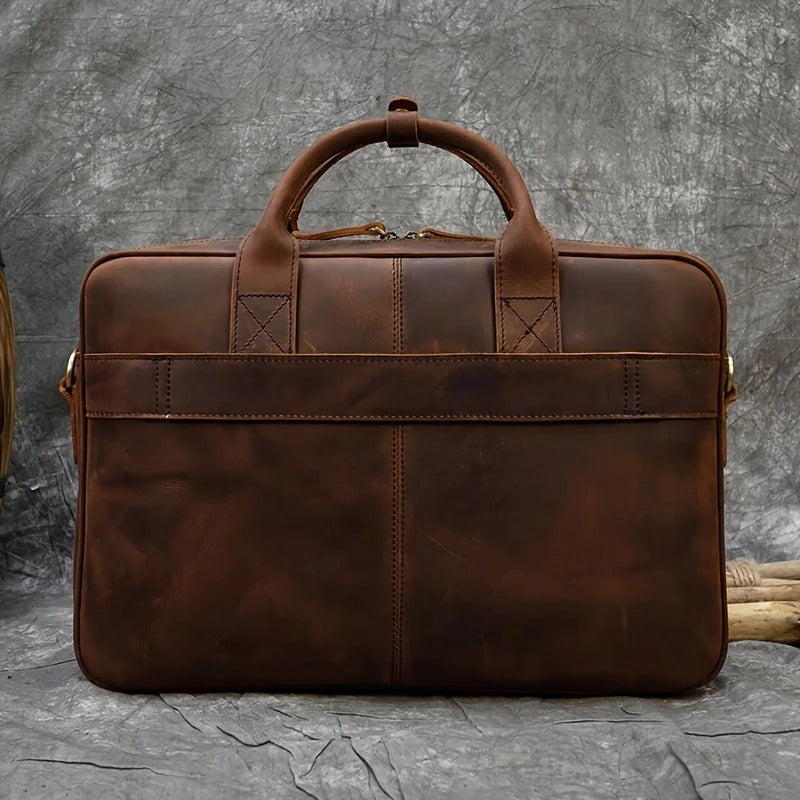 Top Layer Mens Leather Laptop Shoulder Bag