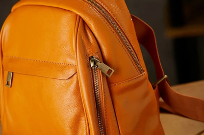 Black  Leather Mini Backpack For Womens