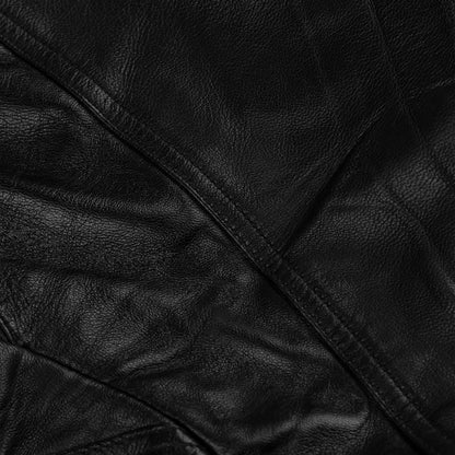 Womens Black Leather Motorcycle Riding Jacket