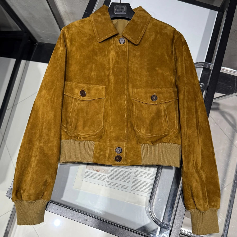 vintage leather bomber jacket womens