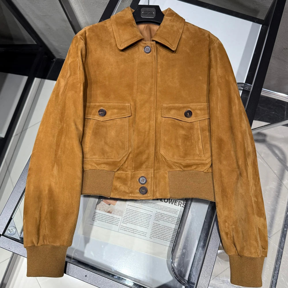 vintage leather bomber jacket womens