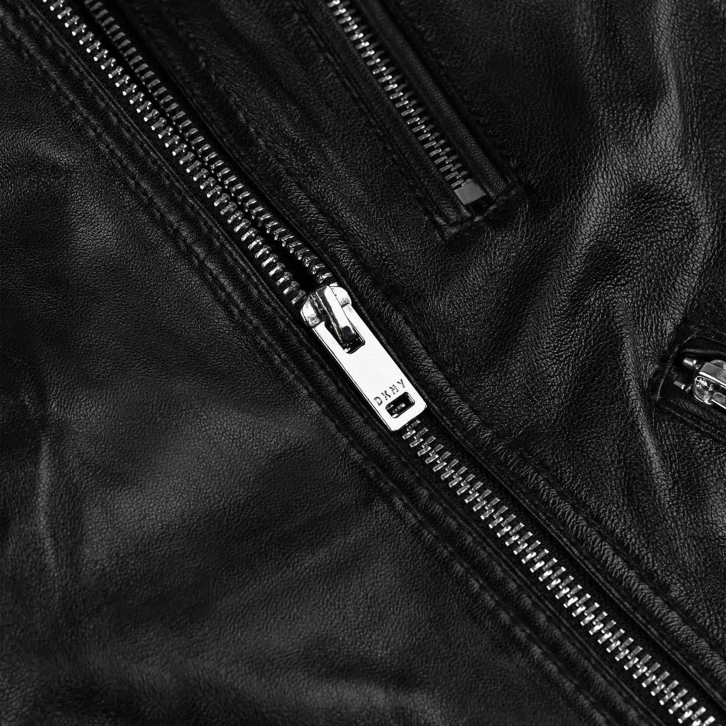 Womens Black Leather Motorcycle Riding Jacket
