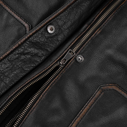 Retro Distressed Long Jacket for Men